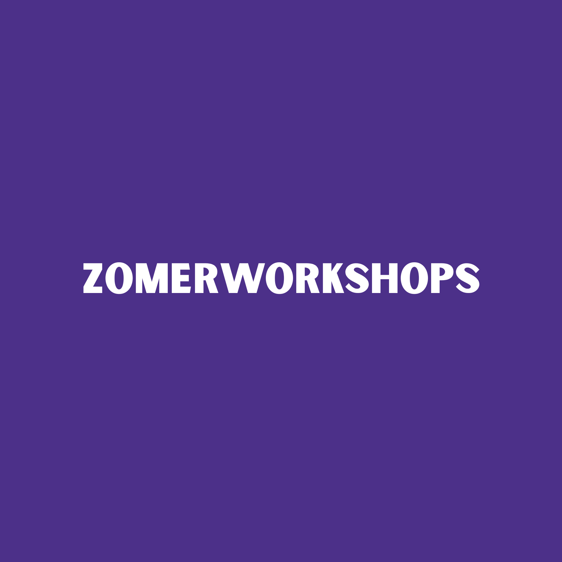 Zomerworkshops