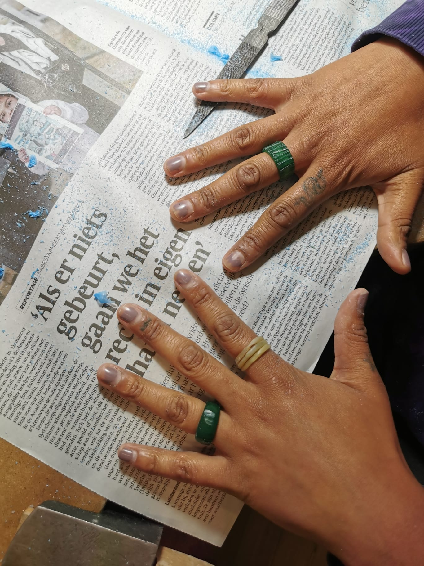 Zilveren ring in was maken basiscursus - Chris Hossen