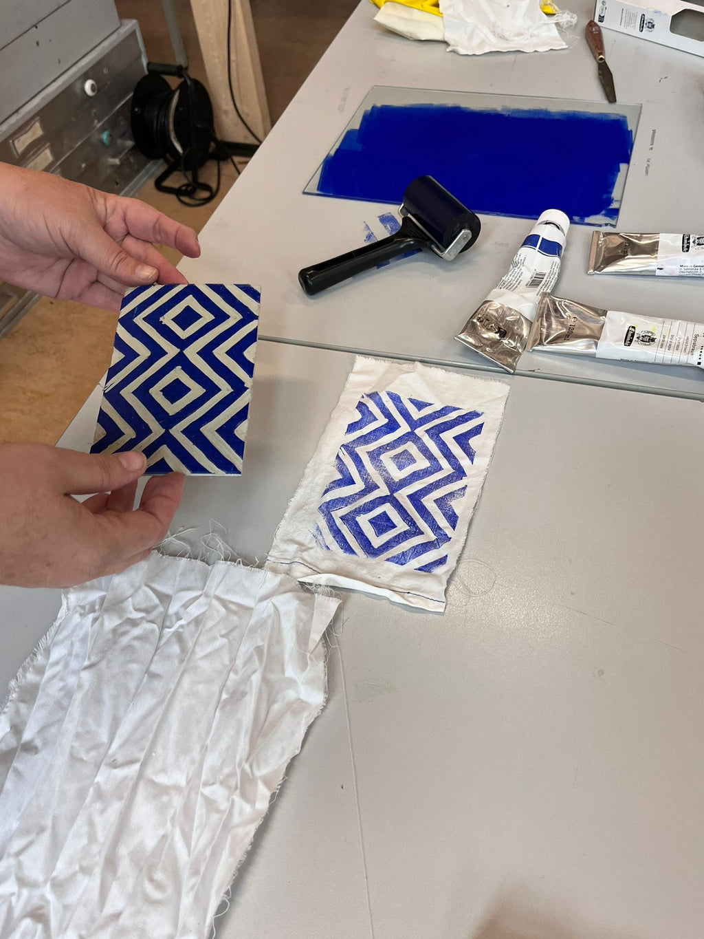 Textielbewerking Shibori & Blockprint - Teri de Wit